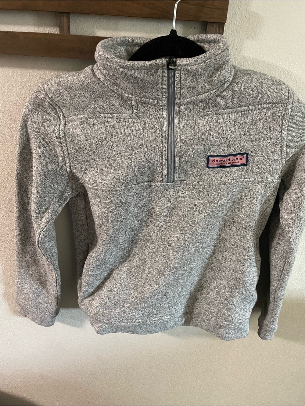 Vineyard Vines Kids Heather Gray Quarter-Zip Pullover Sweater Size Small